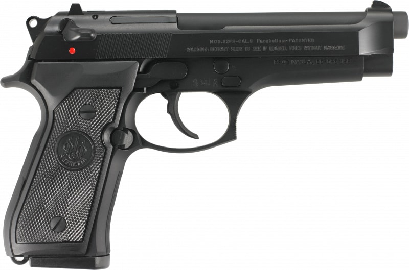 Beretta 92FS Semi Automatic Pistol 4.9" Barrel 9mm 10 Round - 3D 10rd *USA* - J92F300CA