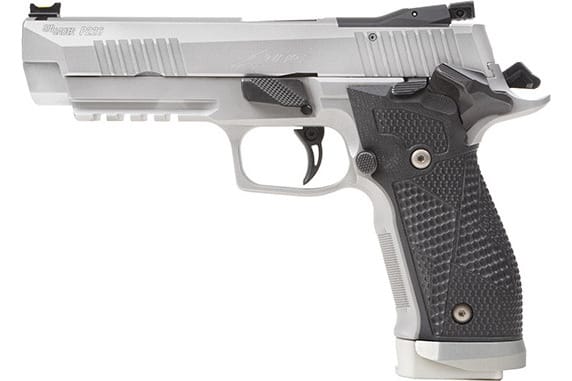 Sig Sauer 226X59STAS10 P226 XFive Stas Full Size 10+1 5" Steel Bull Barrel, Stainless Optic Ready/Serrated Steel Slide w/Picatinny Rail & Beavertail Frame, Black Piranha G10 Grips Right Hand
